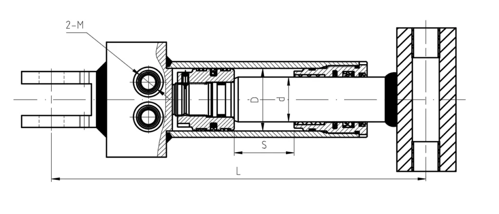 Boom-Aerial-Work-Vehicle-Floating-Hydraulic-Cylinder-Dimensions-2