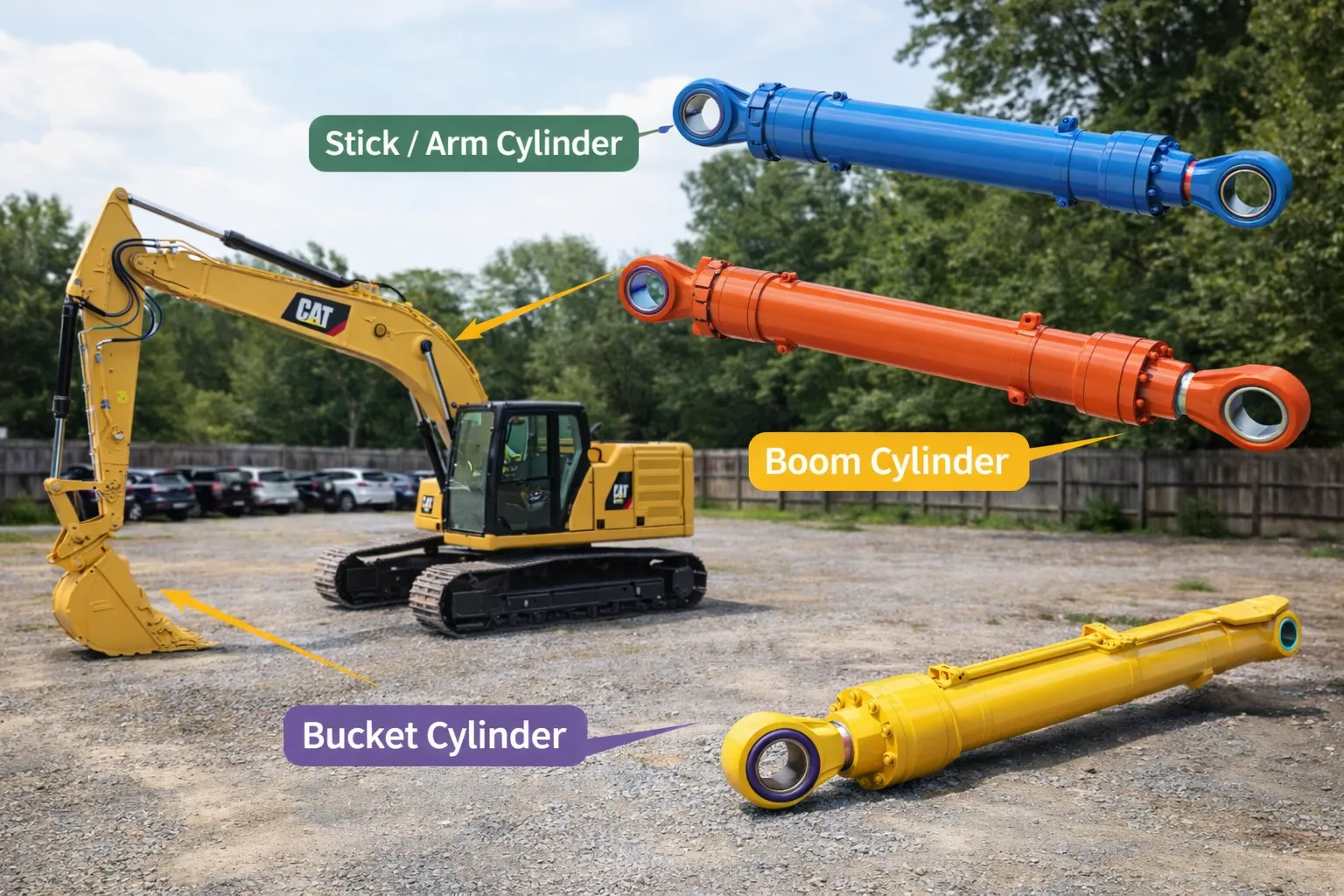 Swing Brake Hydraulic Cylinder for Excavators hydraulic cylinder structure 2
