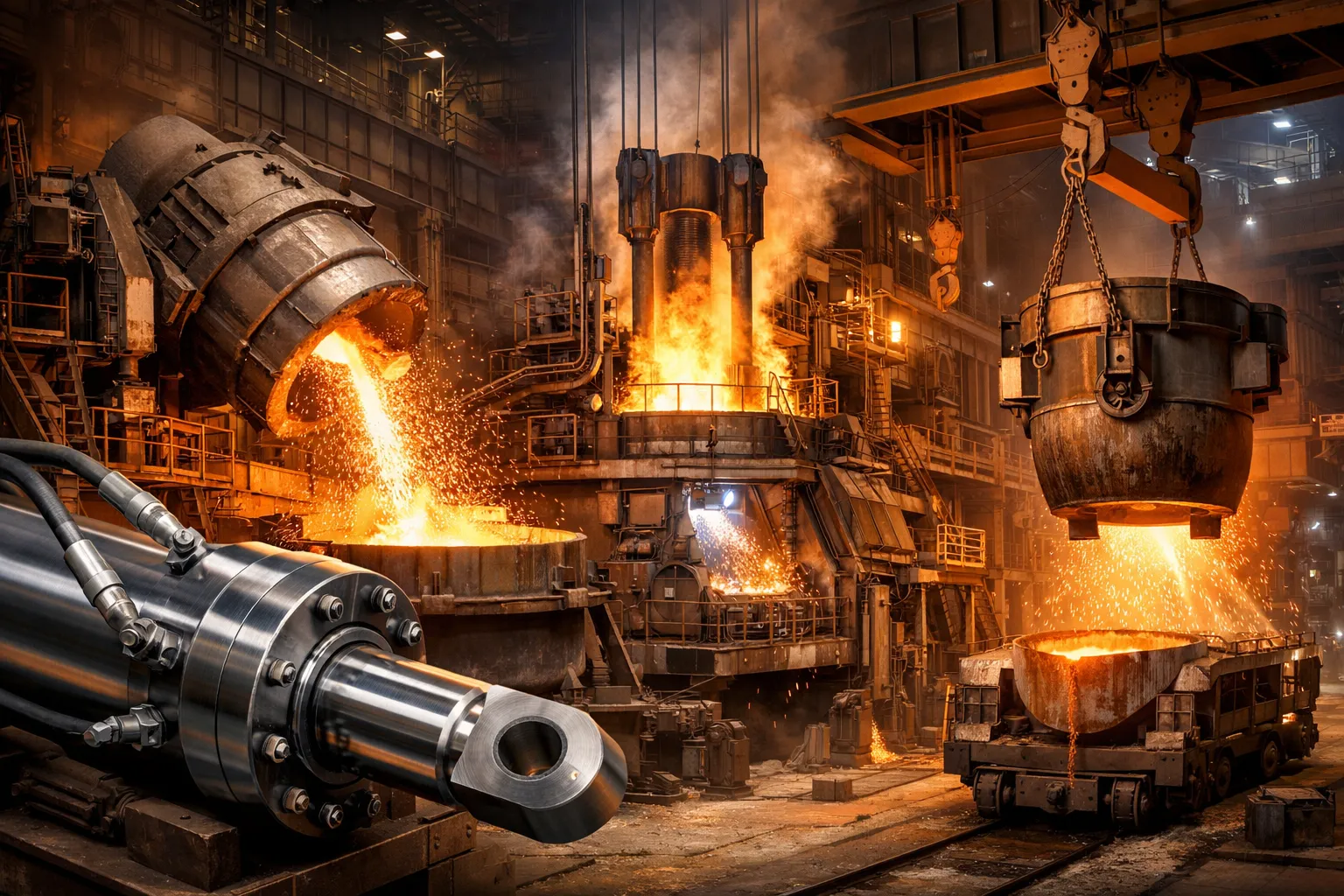 Lower ring cylinder installed in vulcanizing press base