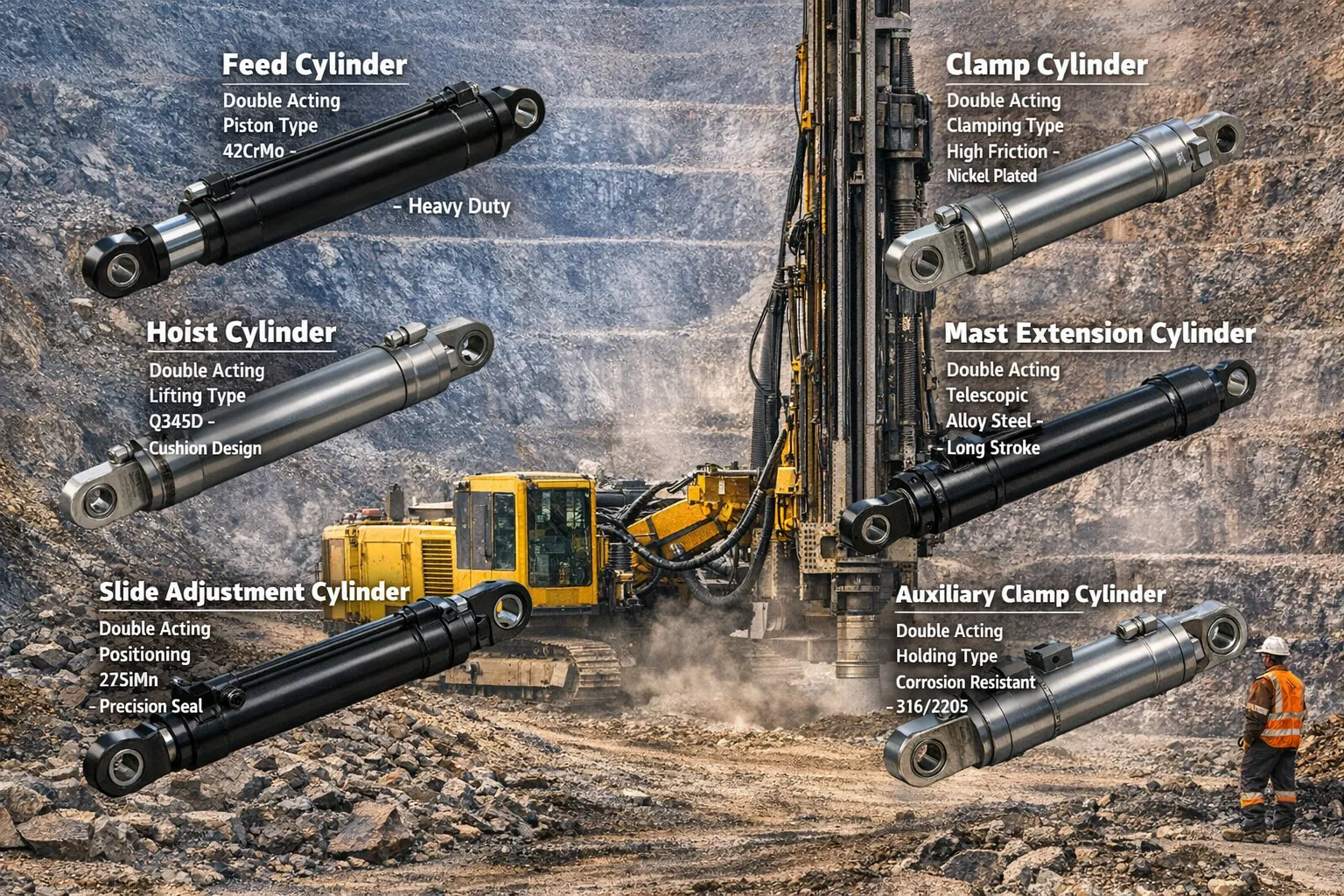 Hydraulic Cylinder for Drilling Rig 4