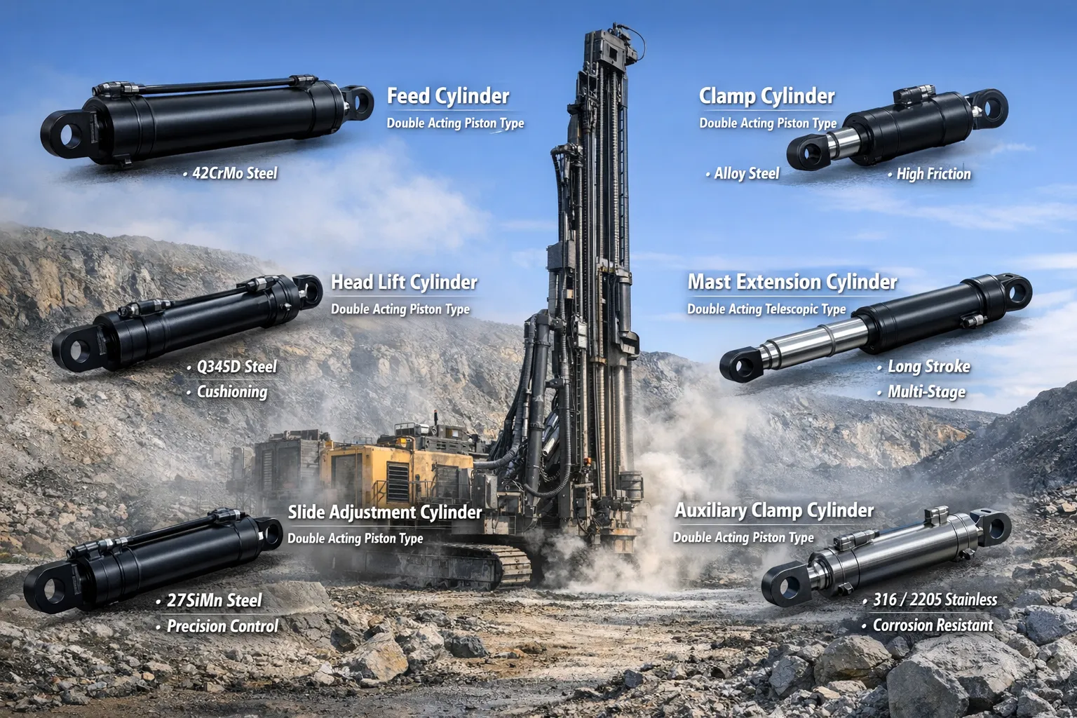 Hydraulic Cylinder for Drilling Rig 5