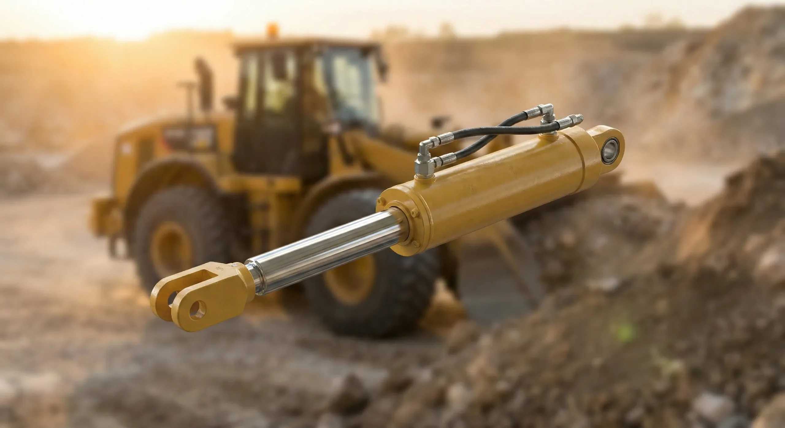 Hydraulic cylinder for wheel loader