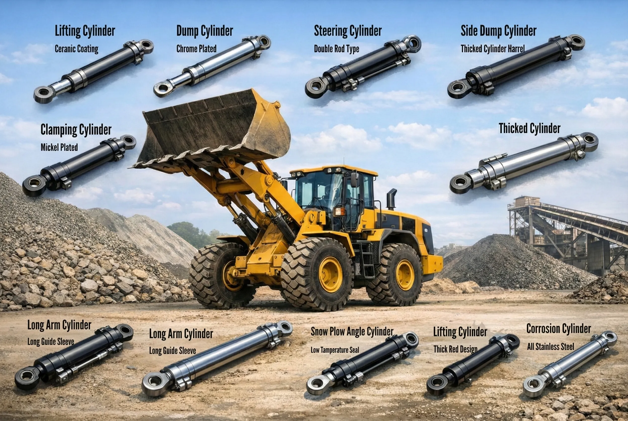 Lift Hydraulic Cylinder for Loaders Hydraulic Cylinder for Loader 5