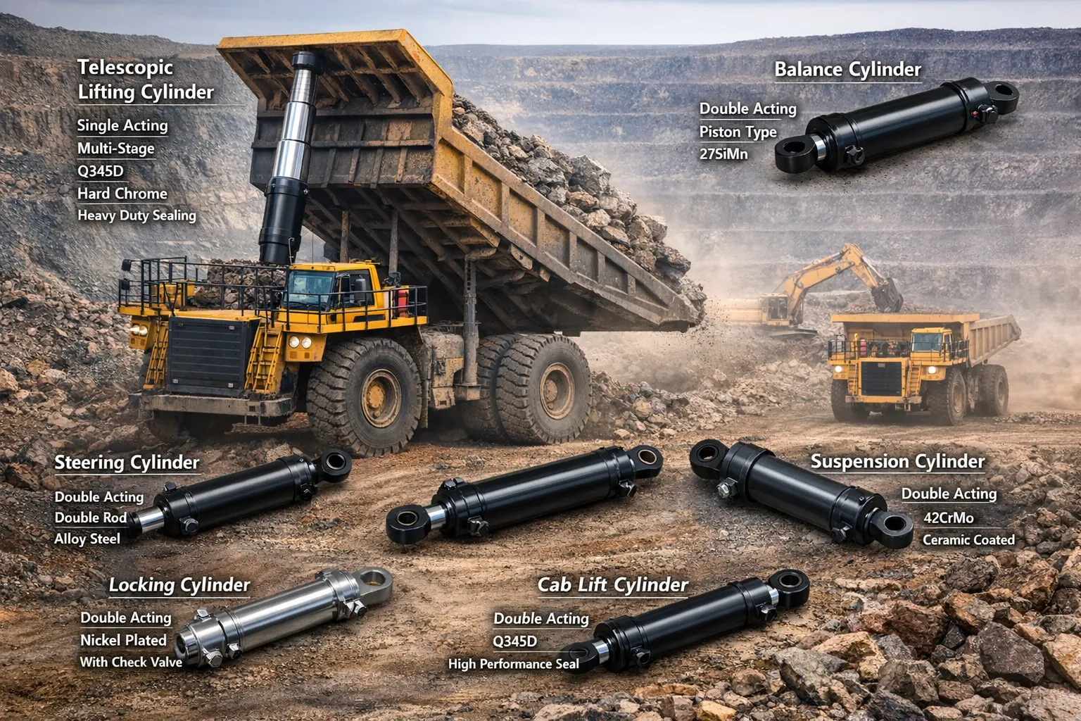 Hydraulic Cylinder for Mining dump truck 5