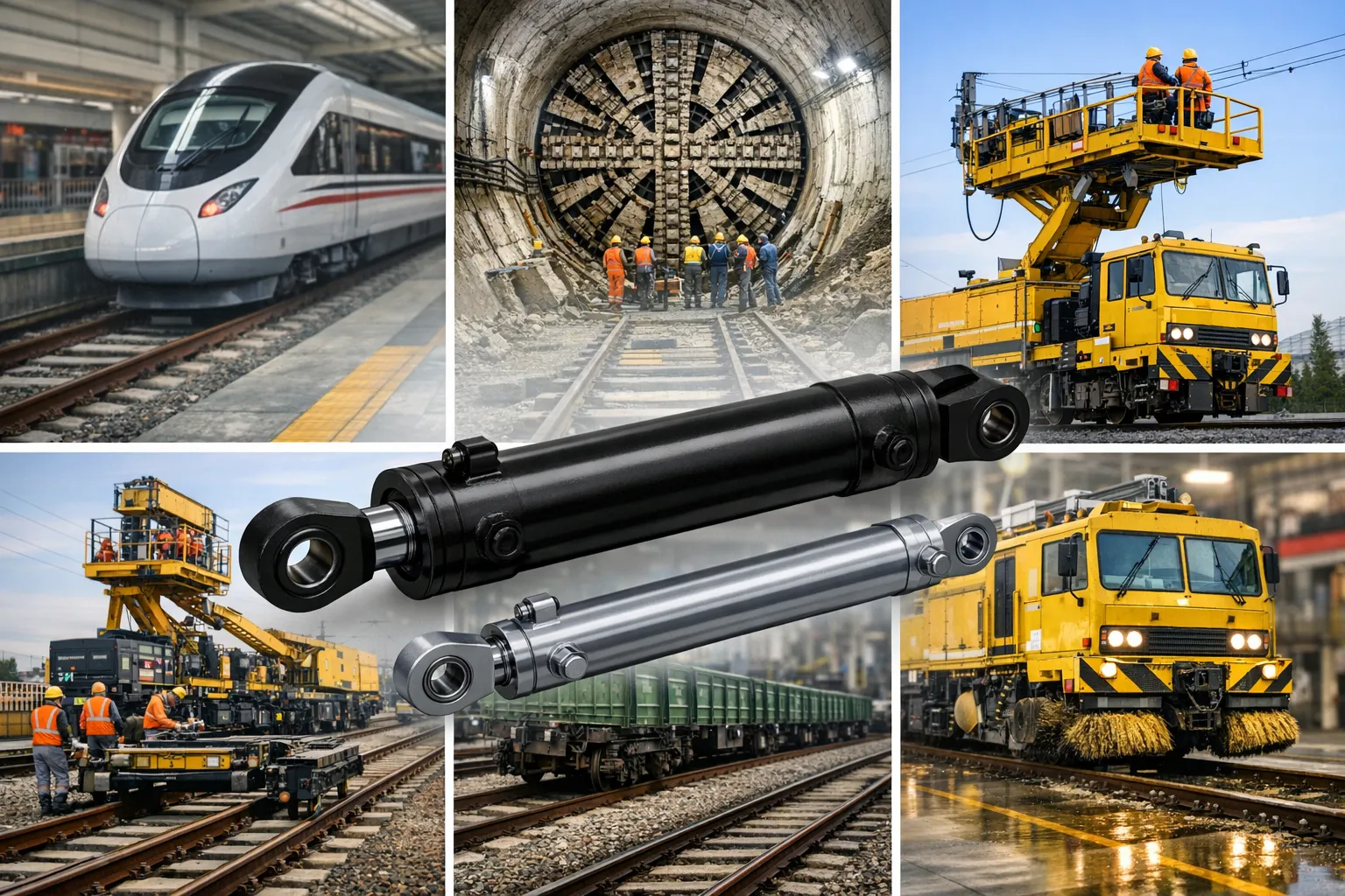 Tamping Clamping Cylinder for Track Construction Vehicles Hydraulic Cylinder for Railway Metro 2