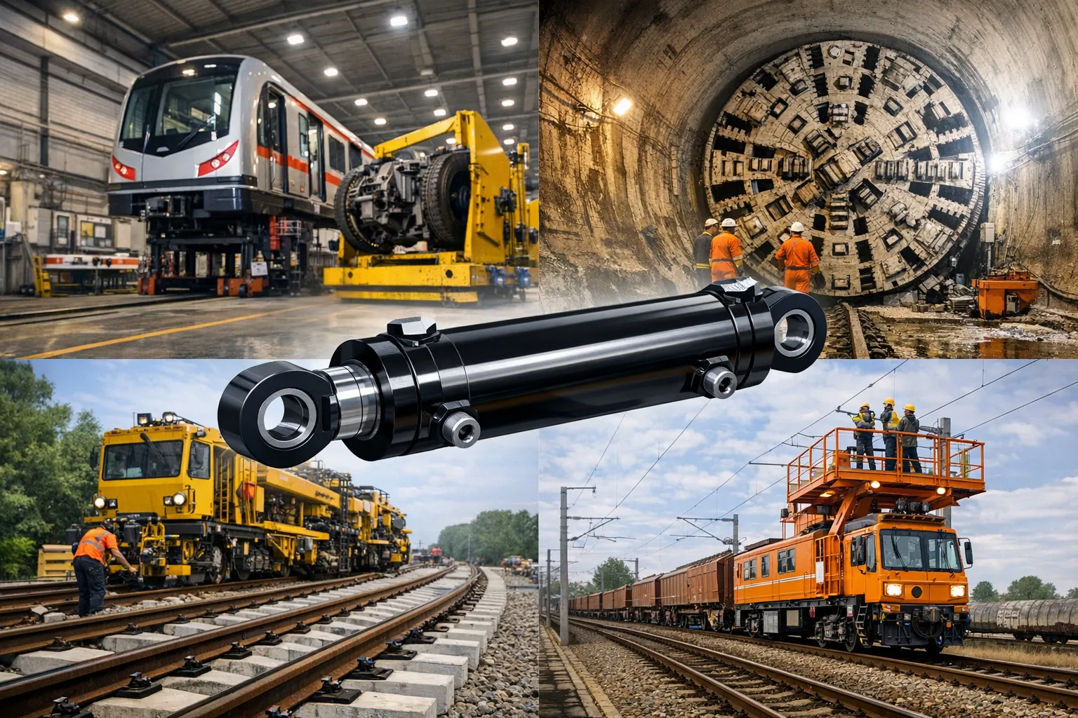 Limit Cylinder for Metro Track Laying Vehicles Hydraulic Cylinder for Railway Metro 3