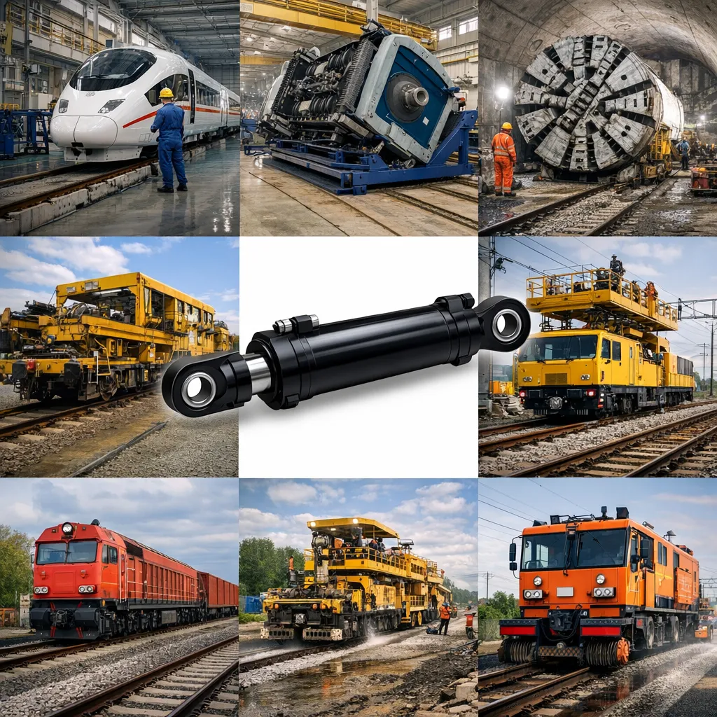 Track Gauge Cylinder for Track Construction Vehicles Hydraulic Cylinder for Railway Metro 4