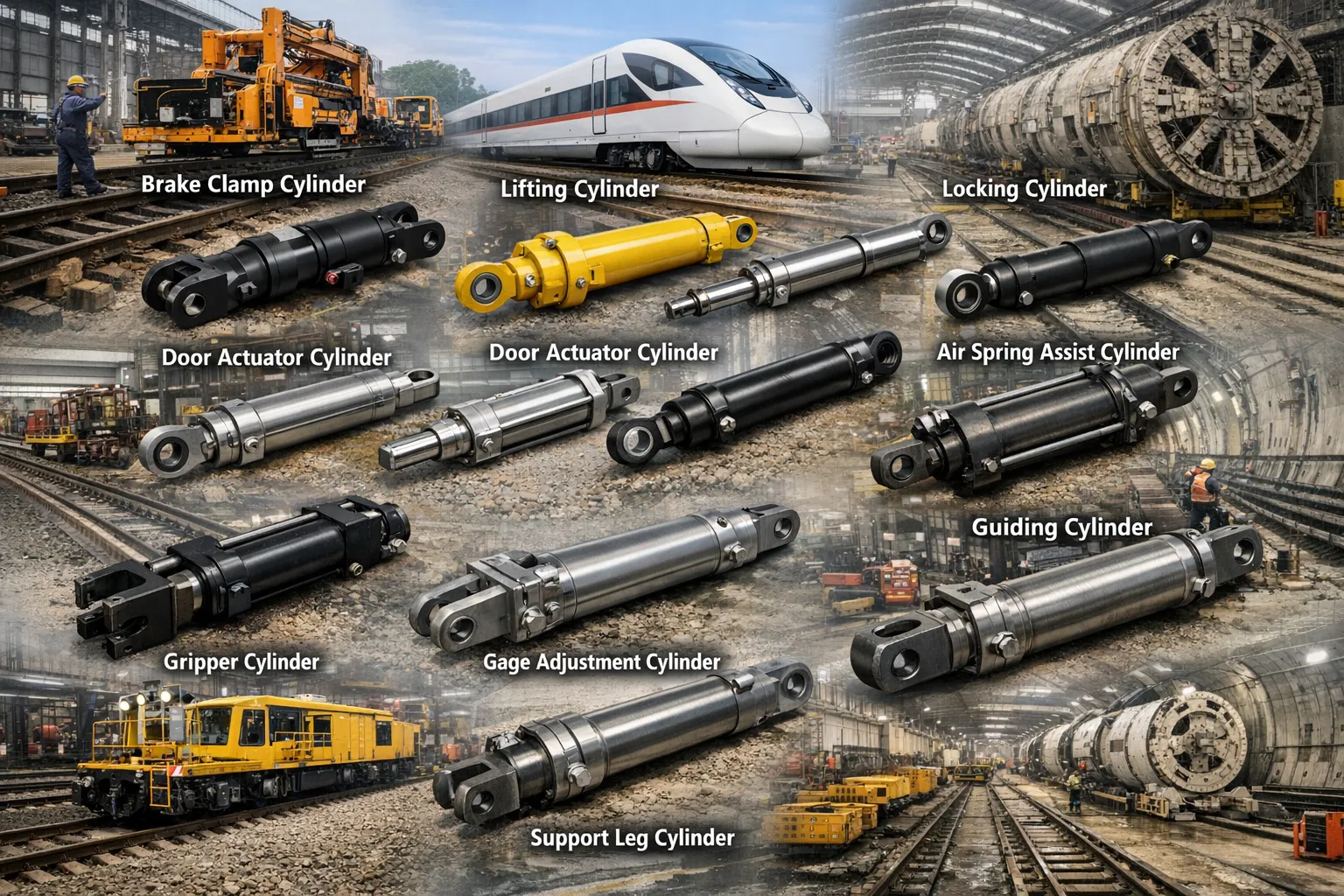 Hydraulic Cylinder for Railway Metro 9