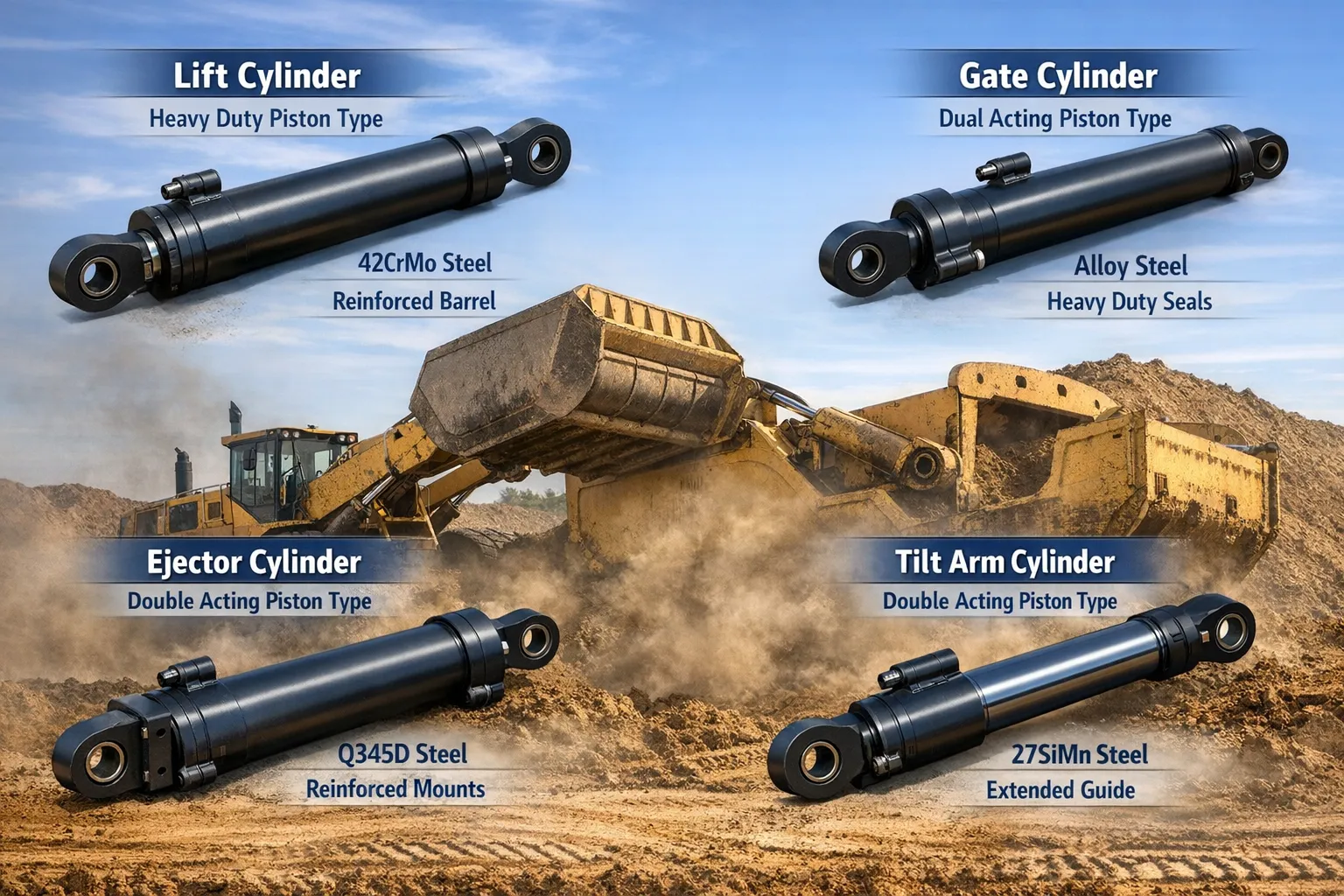 Hydraulic Cylinder for Scraper 3