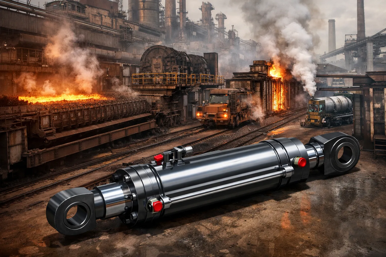 Electric furnace cover lifting system in steelmaking plant