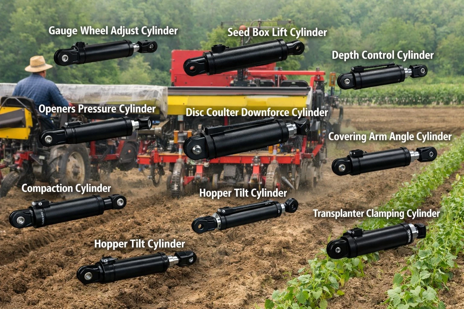 Hydraulic Cylinder for Sowing Fertilizing type 1