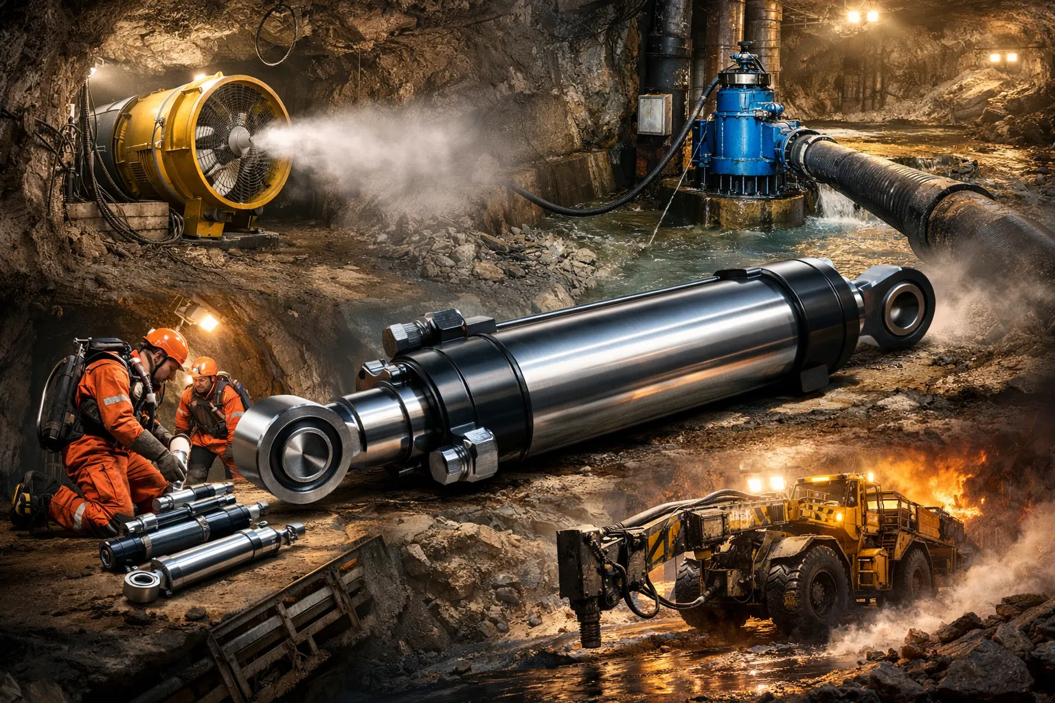Vertical mill cylinder installed on VRM grinding system