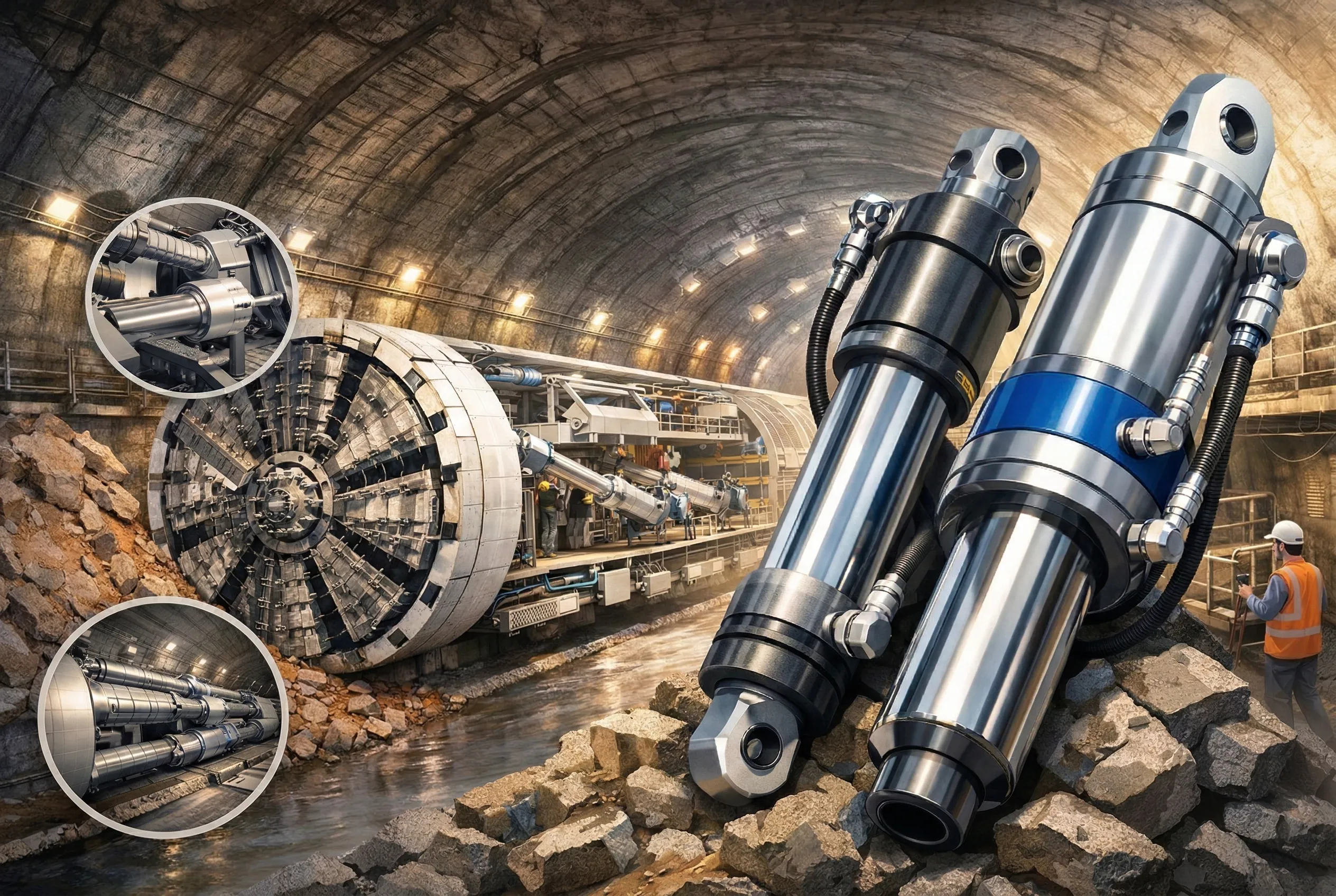 Cutterhead Locking Cylinder for TBM Shield Machine Hydraulic Cylinder for Tunnel equipment 2