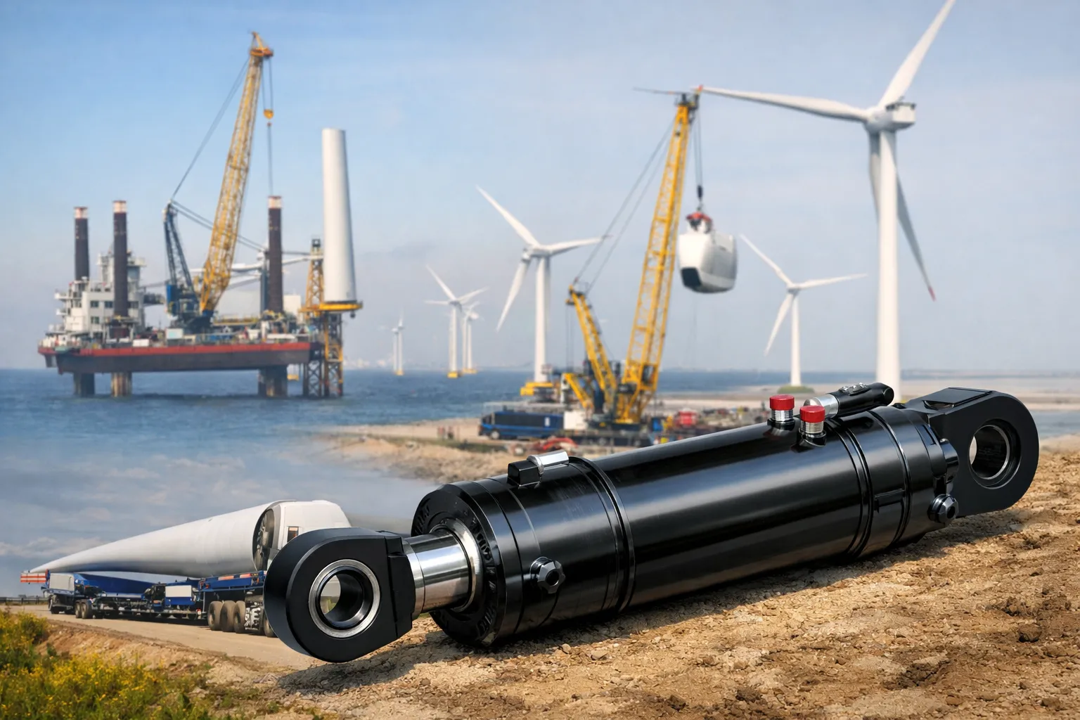 Tower Climbing Cylinder for Wind Turbines Hydraulic Cylinder for Wind Power 2