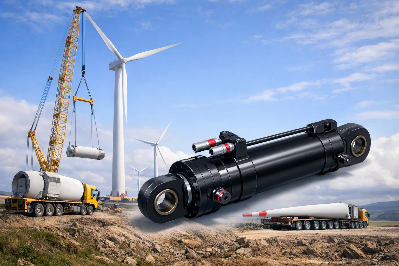 Climbing Cylinder for Wind Turbine Internal Platform Hydraulic Cylinder for Wind Power 3