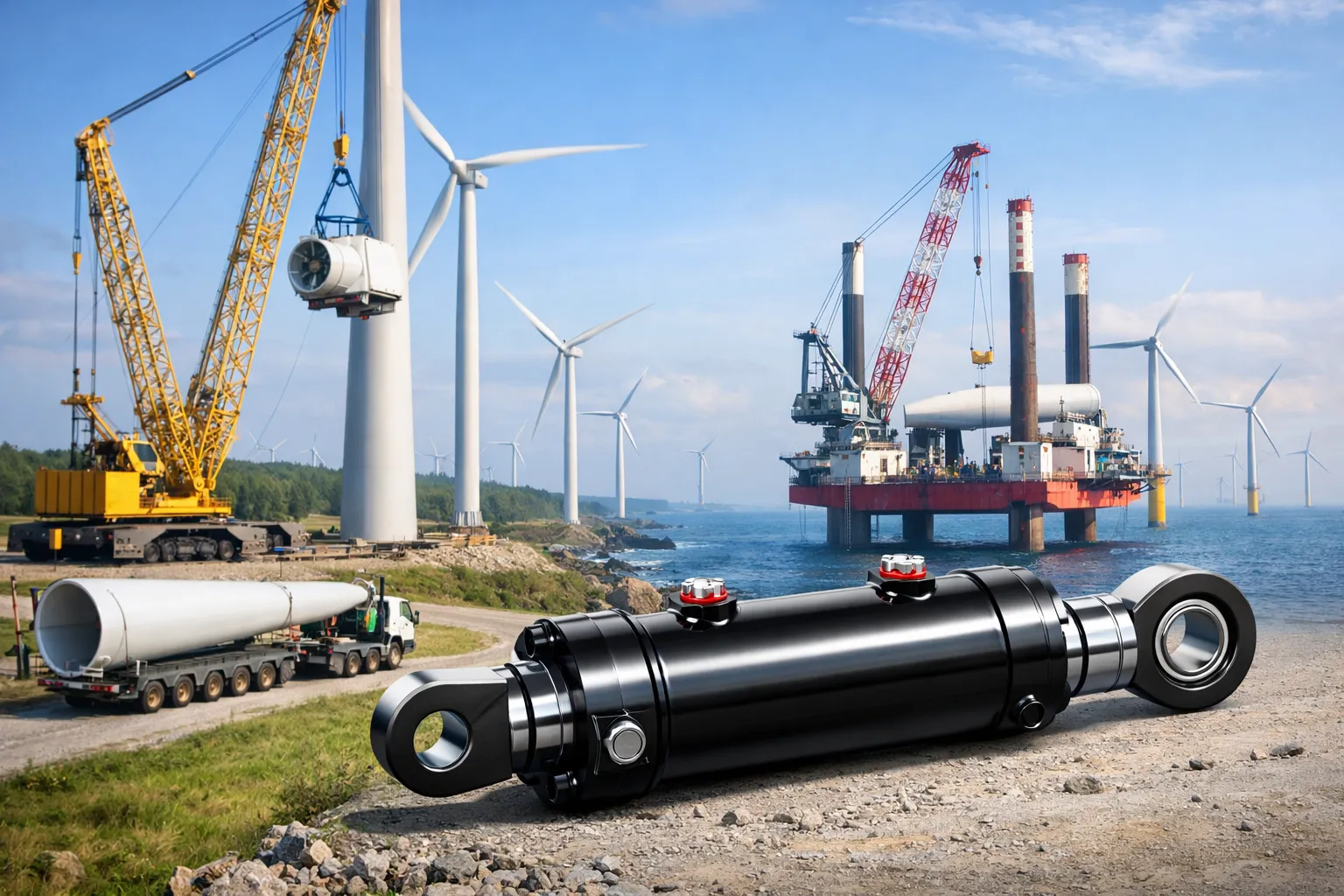 Spindle Brake Cylinder for Wind Turbine Hydraulic Cylinder for Wind Power 4