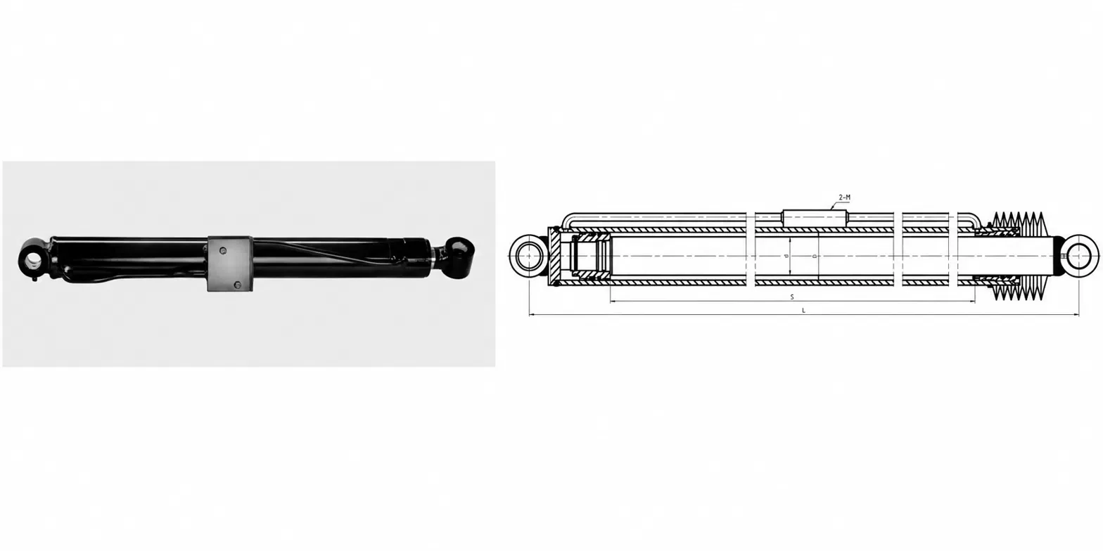 Boom Aerial Work Vehicle Lower Arm Hydraulic Cylinder Dimension 1